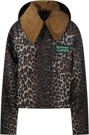 Barbour Jassen, Dames, Veelkleurig, 2Xs, Katoen, Luipaardprint Wax Anorak