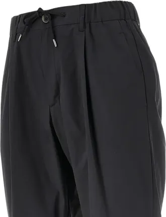 Herno Pleated Drawstring Trousers - Black