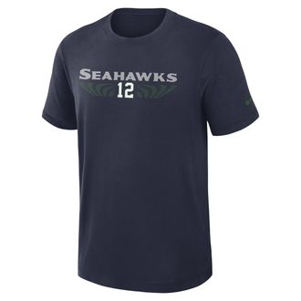 Nike Seattle Seahawks Rivalries Collection Slub Nike Mens Dri-FIT NFL T-Shirt in Blue | 034941S78-UD8