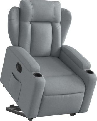 vidaXL Vidaxl - Sillón eléctrico reclinable elevable de tela gris claro