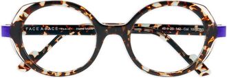 Face &agrave; Face round-frame tinge1 glasses - Brown