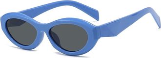 Generic Mens Outdoor Small Frame Sunglasses Commuter Womens Vacation Sun Glasses(Blue)