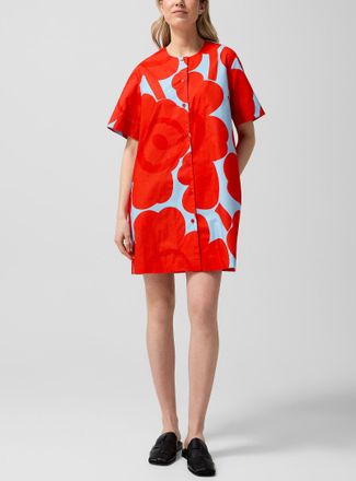 Marimekko Womens Taitavuus Unikko poplin mini-dress