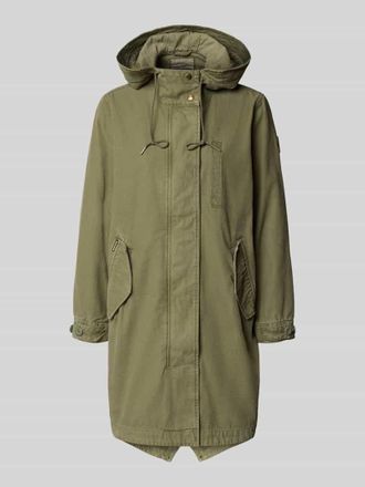 Khujo Parka mit Kapuze und Pattentaschen Modell FREYA in Oliv, Gr&ouml;&szlig;e XXL