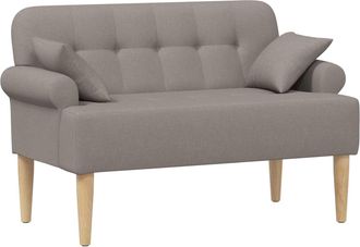 vidaXL Sof&aacute; Amoroso Con Botones Acolchados Topo 120 X 65 X 79 Cm Tela Vidaxl