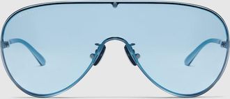 Gucci Mask Frame Sunglasses, Blue
