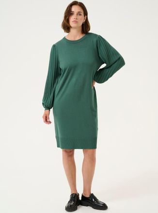 Kaffe Kalone Knit Round Neck Knee Length Dress in Garden Topiary at Nordstrom, Size X-Small
