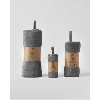OEM Toalla De Bamb&uacute; Eco Bamboo (gris Oscuro) Juego De 3 Toallas (s, M, L)