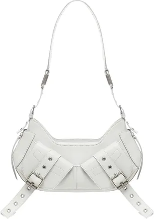 Francesco Biasia Borsa a spalla con fibbia - Bianco