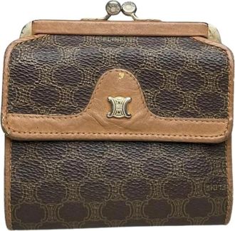 Celine Pre-owned Triomphe Portemonnee - Dames - Vintage Accessoires - Bruin - ONE Size - Leer - Vintage