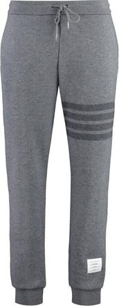 Thom Browne Wool Loopback 4-Bar Trainingsbroeken - Heren - Sweatpants - Grijs - S - Wol - Broeken
