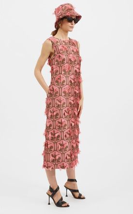 La DoubleJ Column Dress in Jacquard Gyn Chocolate at Nordstrom, Size X-Small