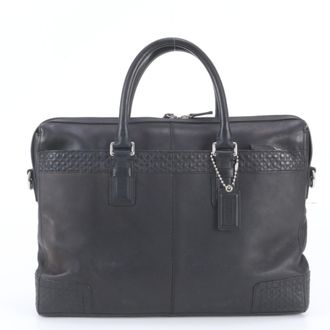 Coach Black Leather Briefcase Tote Bag (Pre-Owned)