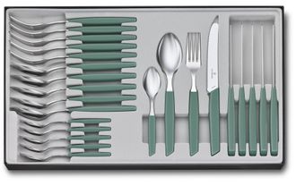 Victorinox by Swiss Army Besteck-Set »Swiss Modern 24-teilig« Zeitloses 24-teiliges Set mit modernen Kunststoffgriffen
