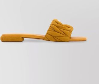 Miu Miu quilted flat sole open toe slippers