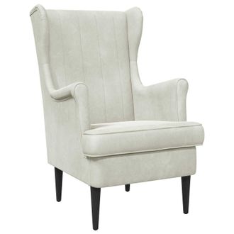vidaXL Sill&oacute;n Crema Terciopelo Vidaxl