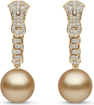 Yoko London 18K yellow gold Zyyp South Sea pearl and diamond earrings - Oro