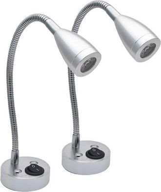 OEM L&aacute;mpara De Pared Led De 12 V - L&aacute;mpara De Lectura - Para Autocaravanas, Caravanas Y Veh&iacute;culos Recreativos - Luz Blanca C&aacute;lida (2 Unidades)
