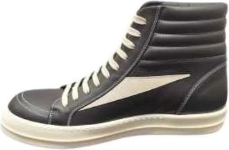 Rick Owens Schoenen, Heren, Zwart, 44 EU, Leer, High Vintage Sneaks