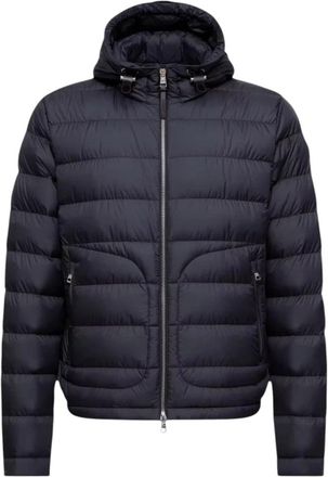 Moncler Sestriere Hooded Short Down Jacket - Heren - Gewatteerde jassen - Blauw - 2XL - Polyester - Jassen