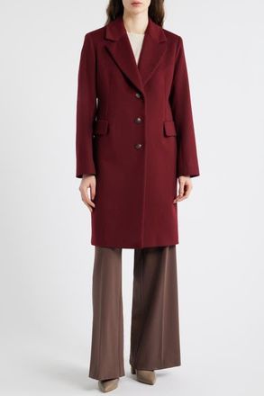 Fleurette Charlie Wool Coat in Merlot at Nordstrom, Size 10P