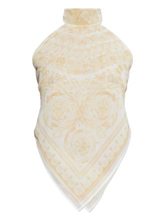 Versace Blusa con stampa paisley - 5Y570 WASHED OUT GOLD