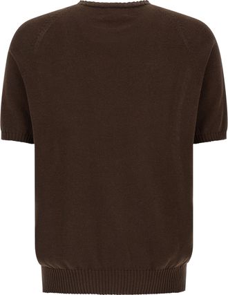 Maryya Cotton Crew-Neck Sweater - Brown