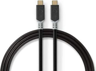 Nedis Ccbw64020at20 Cable Usb-c Negro Plata 2 M