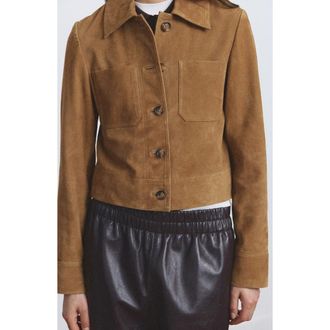 Mango Suede Jacket in Ochre at Nordstrom, Size X-Small