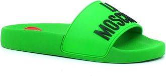 Love Moschino Rubber Slippers - Dames - Sandalen - Groen - 37 EU - Schoenen