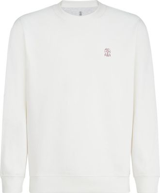 Brunello Cucinelli Cotton French terry sweatshirt in Off-White at Nordstrom, Size Xx-Large Eu