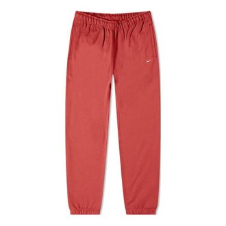 Nike Mens Nike Solid Color Fleece Lined Bundle Feet Casual Sports Pants/Trousers/Joggers Red CW5460-661