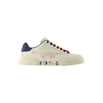 Dolce & Gabbana Schoenen, Heren, Veelkleurig, 40 EU, Leer, Crew Since 1984 Leren Sneakers