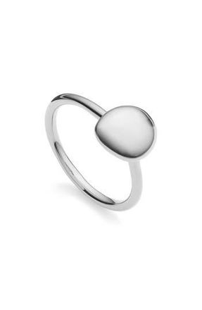 Monica Vinader Nura Small Pebble Stacking Ring in Silver at Nordstrom Rack, Size 5.5
