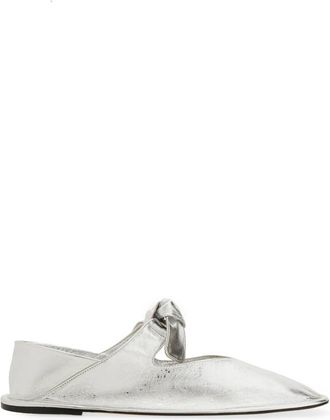 Hereu Llasada Metallic - Dames - Ballerinas - Grijs - 36 EU - Leer - Schoenen