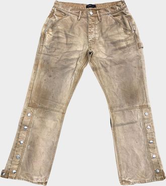 Purple Mens Bentonite Snap Carpenter Pants