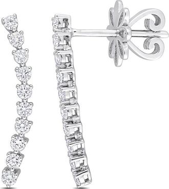 Rina Limor 14K 0.46 Ct. Tw. Diamond Curved Line Earrings