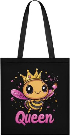 Generic Queen Cute Bee Womens Tote Casual Shopping Bag Lightweight Shoulder Bags Hobos Handbag for Work Travel Daily 35x40cm