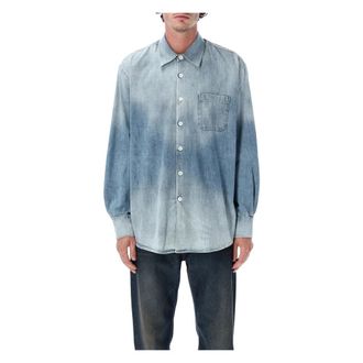 Our Legacy Above Shirt - Heren - Spijkeroverhemden - Blauw - XL - Katoen - Overhemden