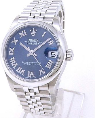 Rolex Pre-owned Rolex Datejust Automatic Chronometer Blue Dial Ladies Watch 278240 BLRJ