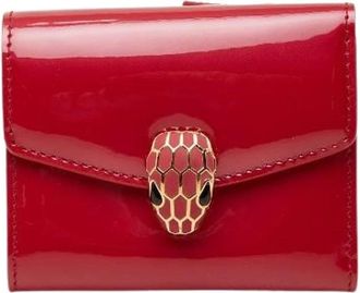 Bulgari Pre-owned Wallets, female, Red, Size: ONE SIZE Pre-owned Leather Wallet