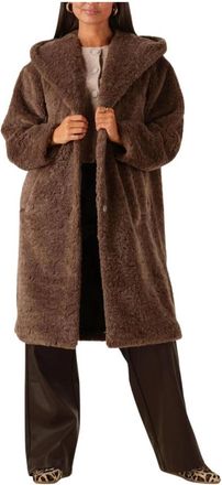 Notre-V Nv-Genevieve Jas in Taupe - Dames - Mantel - Bruin - L - Polyester - Jassen