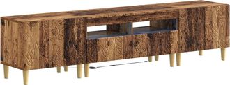 vidaXL Cabinet De Tv Led De 5 Piezas Madera Envejecida Vidaxl