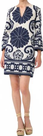 Trina Turk Amy Dress In Navy White