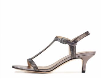 Pelle Moda Womens Iya-Sh Low Heel Sandal In Pewter