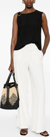 Pennyblack Womens Trousers High-Waist Ivory Polyester