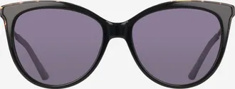 Cole Haan Womens Rounded Cateye Sunglasses - Black