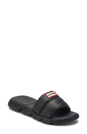 Hunter Coast Water Resistant Slide Sandal in Black 001 at Nordstrom, Size 11
