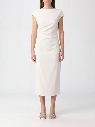 P.A.R.O.S.H. P. A.R. O.S. H. Abito midi a tubino in cady con scollo dritto e vita arricciata