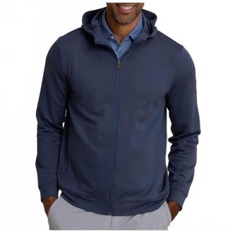 Southern Tide Schooner Full-Zip Hoodie In Dress Blue